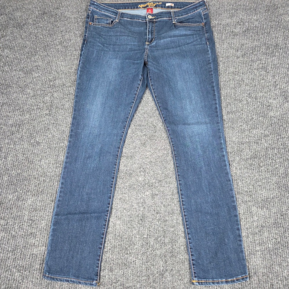 Arizona‎ Jean Co Super Skinny Medium Wash Denim Jeans Womens 17 Long Blue
